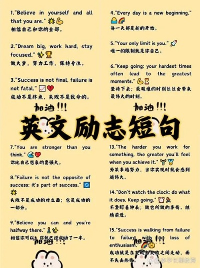 励志英文语录自律短句，迈向成功的秘诀之门