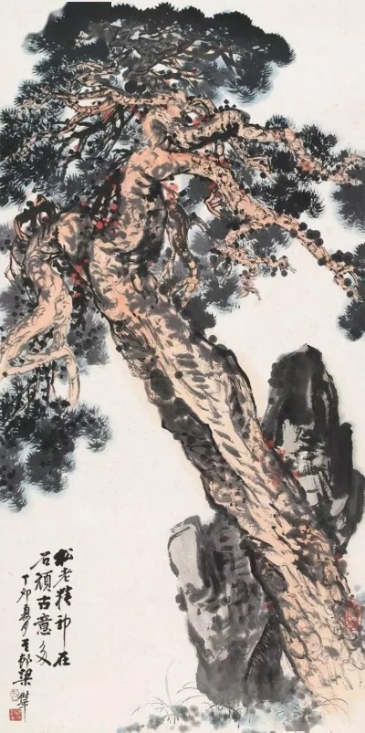 国画艺术之旅，探索松树之美，领略国画神韵