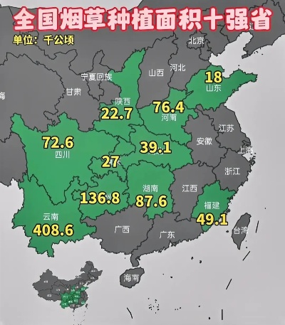 烟草产业繁荣之地揭秘，省份排名前十名榜单揭晓！