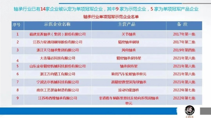 揭秘精密轴承公司排名榜，行业领军者的成功奥秘！