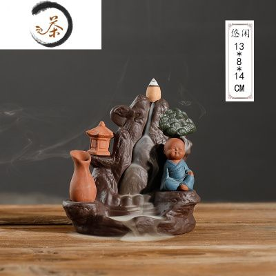最新童子高山流水茶桌摆件，融入自然，领略茶道之美