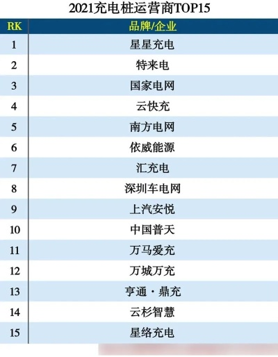 电车充电公司排名揭晓，行业领军者的秘密大解密！